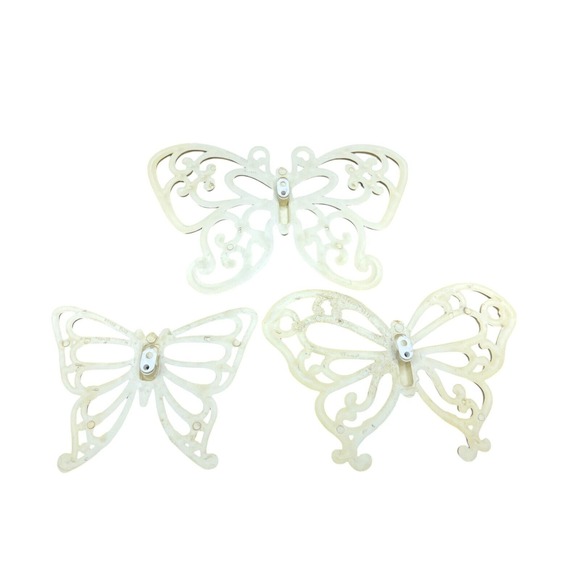 1986 Vintage Faux Bamboo Mirror Butterfly Shelf Set Homco Cottagecore Retro Boho - Picture 11 of 14